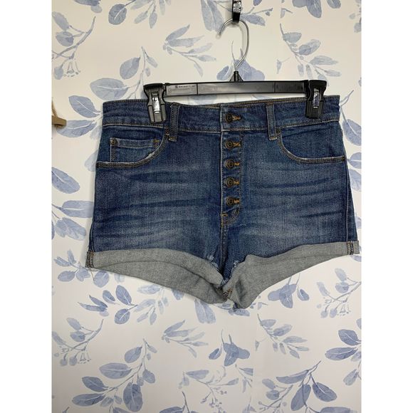 eunina Pants - Eunina Kara High Rise High Low Rolled Shortie Shorts